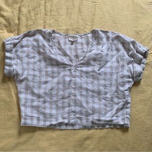 Lou and Grey 100% linen Crop Top